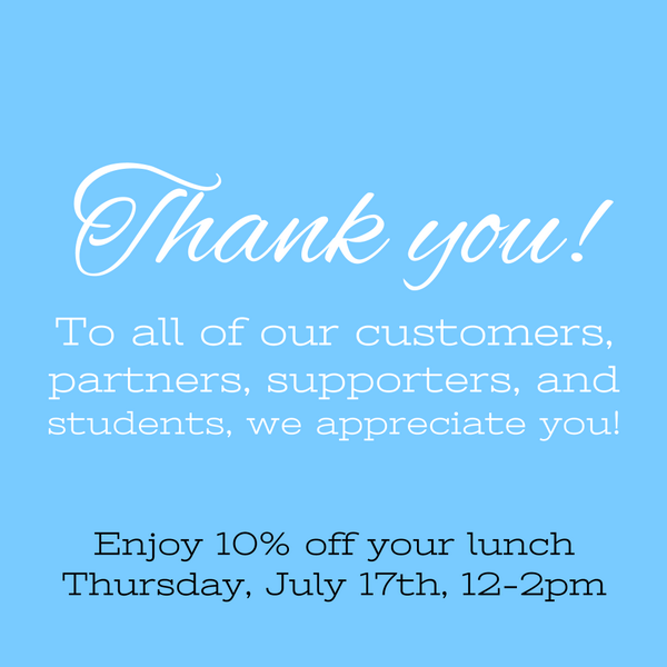ColorsDetroit's tweet image. Customer appreciation day today! Come in from 12-2pm to receive 10% off your #lunch! #Detroit #eatlocal