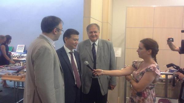 Kirsan Ilyumzhinov visiting International Championship of Vojvodina in Novi Sad