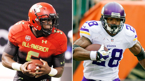 NFL's tweet photo. LSU freshman draws comparison to Adrian Peterson: http://t.co/SNq9I3vmzV http://t.co/6cUXcyTX49