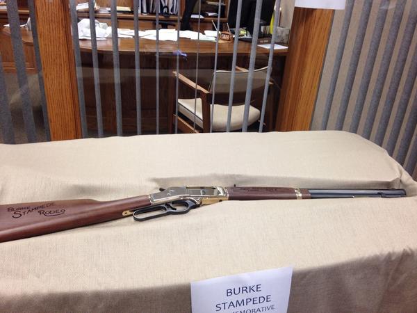 BurkeStampede's tweet photo. Don't miss the chance to win this Henry 30-30 Golden Boy Rifle. Tix on sale at Rodeo, Bank, and Pharmacy. #25years http://t.co/Uw7zh5zBv7
