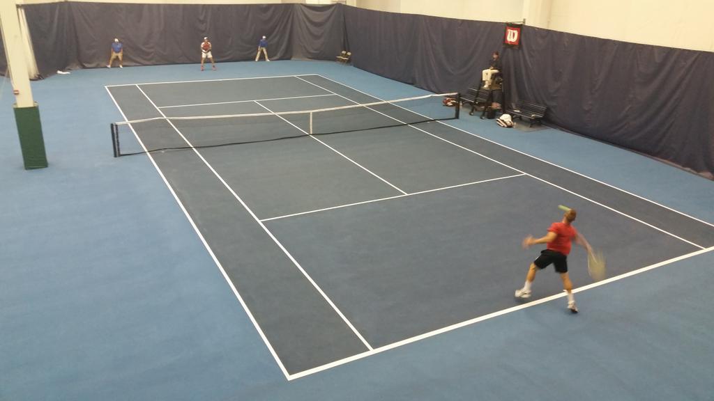 Tulsa M Tennis on Twitter "Or RamHarel (near court) taking on 4thseeded Andrew Harris in the