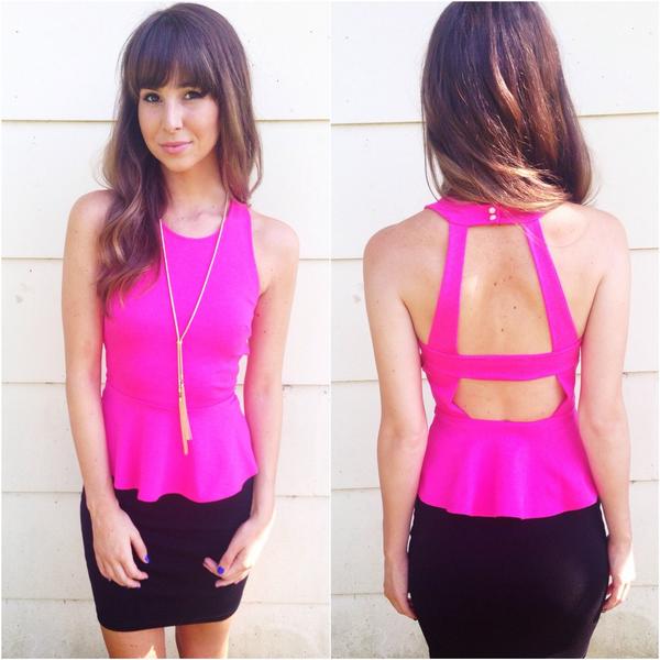 SophieandTrey's tweet photo. Business in the front, party in the back! π #peplum #sophieandtrey #musthavelooks http://t.co/a0XZedGpBC