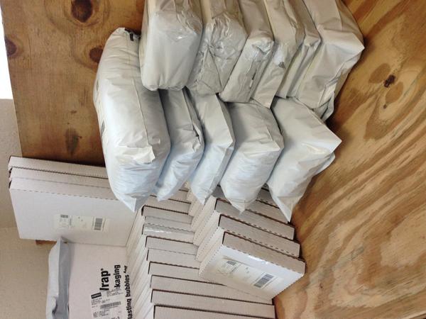 Packing some of the sale packages. Get one! 
kissofdeath.limitedrun.com