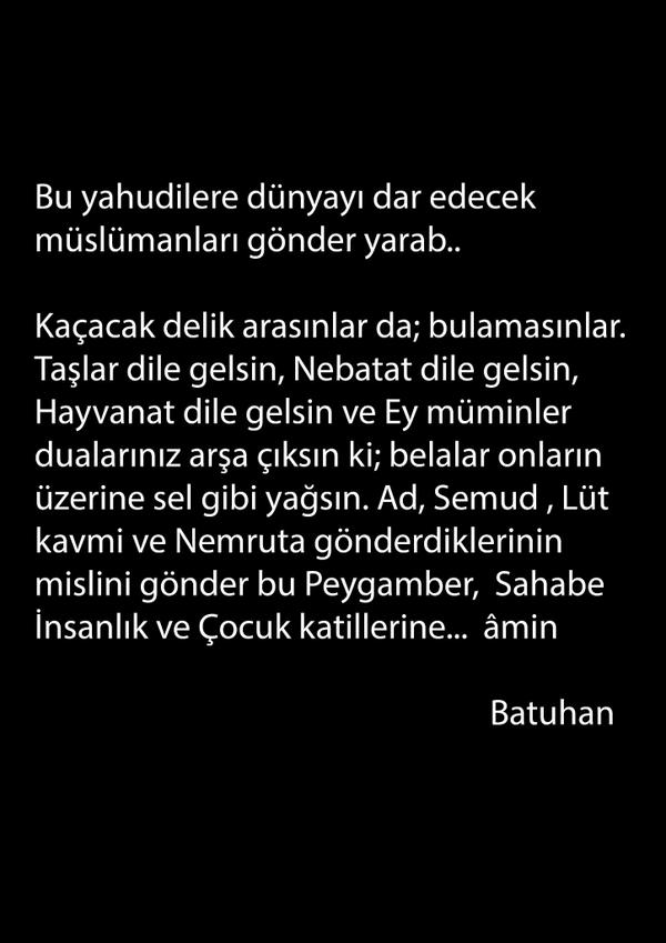 Sevgi paylaştıkça çoğalırmış , umarım bedduada öyledir !!!
Zoruna giden Yahudi varsa, bi kez daha gitsin !!!