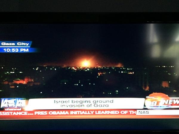 CharlieCryder's tweet photo. @XakiKhalid helicopters, jets, and drowns are reported flying above. I just saw explosions going off. Crazy! http://t.co/BV8fM354Yu