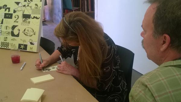 GrandImageKate's tweet image. #Port106blockparty #grandimage artist #kathefraga making art!