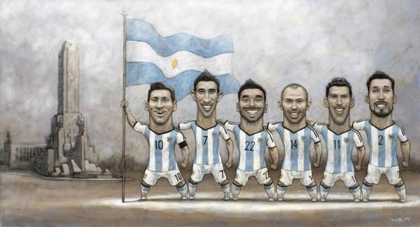 rominatargaryen's tweet photo. @PochoLavezzi @MR11ok @Mascherano @Garay_24 Dibujo por Gabriel Ippoliti. http://t.co/7YYf5ITG5m