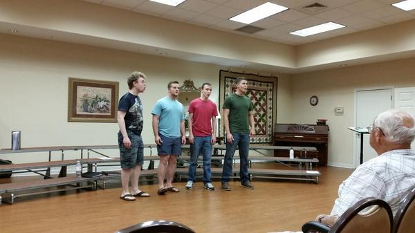 Grateful for  "Self Contained Barbershop Apparatus"  singing for us tonight!!!!!!