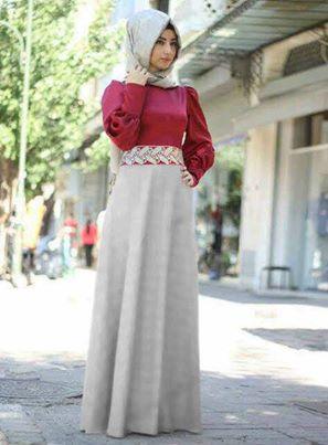 Miss Etihad. IDR 116.000. maxi Tangan panjang Detail Bordir Cantik + Pashmina. Bahan Korea Spandex Belakang Karet.