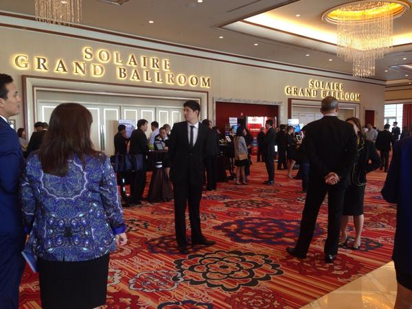 cydayrit's tweet photo. At Solaire  Grand Ballroom Future Talks AEC #FutureTalks @SMEG_LOL http://t.co/t7k6dUqxct