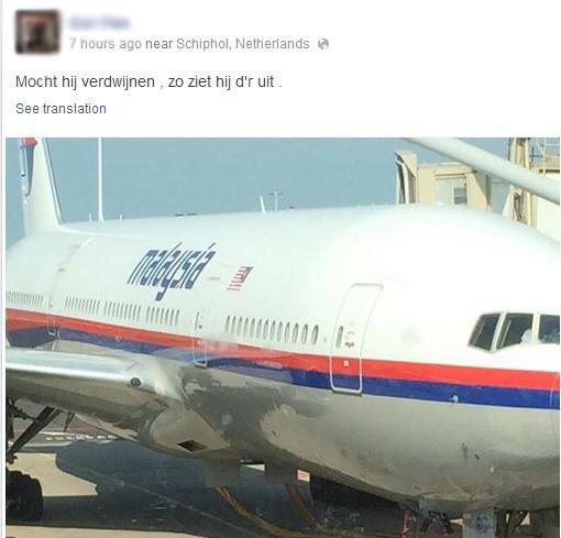 given85's tweet image. A guy on Malaysian flight MH17 posted this picture to Facebook earlier "if it disappears, this is what it looks like"