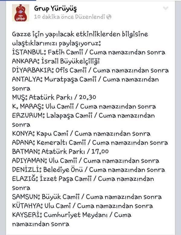 Bu gün tüm Türkiye'de...!!!