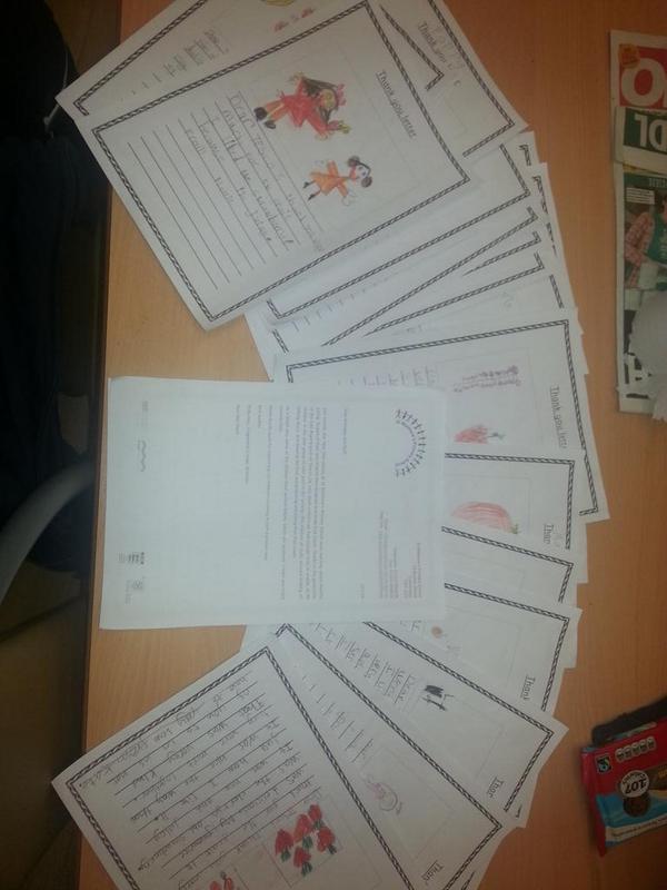 thank you letters from st Matthews school, East Rd supporting healthy eating and its importance <a href="/Ria_Tomlinson/">Ria Tomlinson</a>