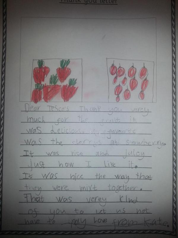 Tesco East Rd supporting St Matthews School by suppling fresh fruit to promote healthy eating <a href="/Ria_Tomlinson/">Ria Tomlinson</a>