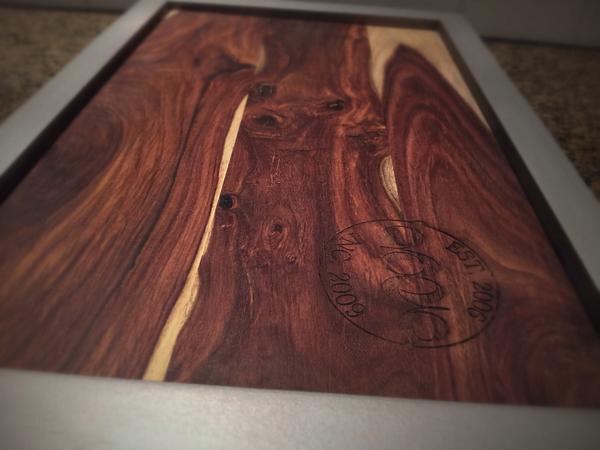 5th wedding #anniversary today, #traditionalgift of wood: shesham wood tray burned at makevancouver.com <3 #love