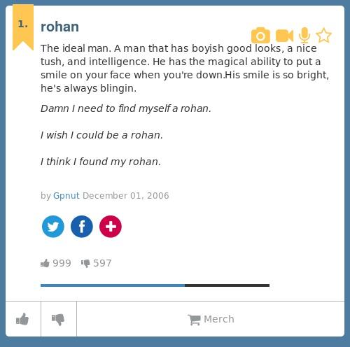 Urban Dictionary on X: @RG2998 rohan: The ideal man. A man that has boyish good  looks, a nice tush, an    / X