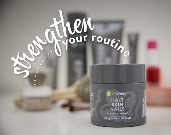 ItWorksGlobal's tweet image. Promote healthy cell growth, strength, and shine with Hair Skin Nails! #Skin