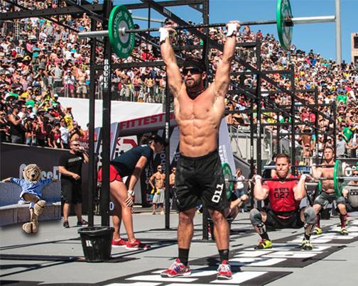 GoColumbiaLions's tweet photo. Roar-ee #TurnedItBlue in the front row at the CrossFit games this week! #PhotoBombFriday http://t.co/Q4ubSW1PZE