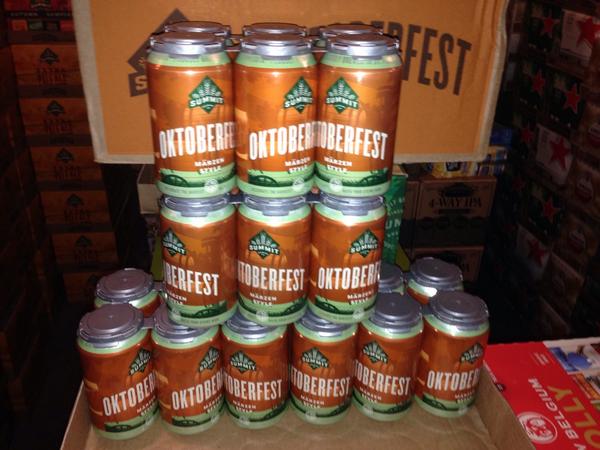 summitbeer's tweet photo. OKTO in #SummitCans Cheers to @BoozemartBeer  "So this happened today. @summitbeer Oktoberfest in cans!!!" http://t.co/UTPg5Zt51j
