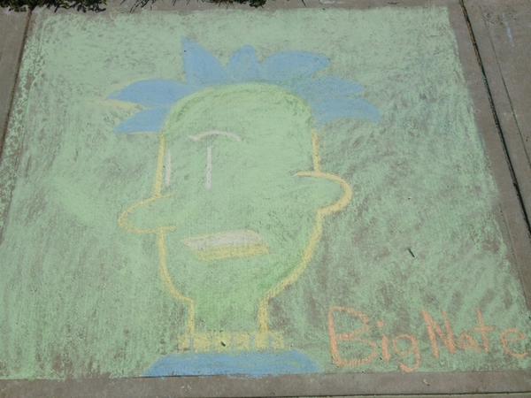 Big Nate front and centre for Main Street Art thanks for pic. #milkriverab