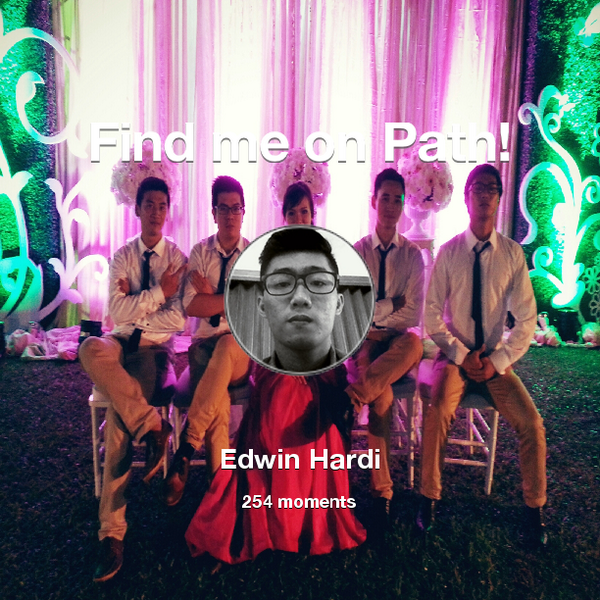 edwinhardii's tweet photo. I've shared 254 memories with my friends on #Path - see them now at http://t.co/RiRGCPbNeK! #thepersonalnetwork http://t.co/q5CUP2NjcK