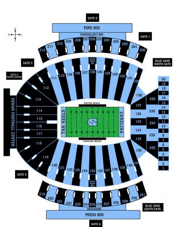 Kenan Stadium Seating Chart By Row