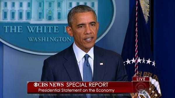 CBSEveningNews's tweet photo. "Israel has a right to defend itself...no country can tolerate missiles reigning down on their cities." -Obama http://t.co/isgyP3cHTz