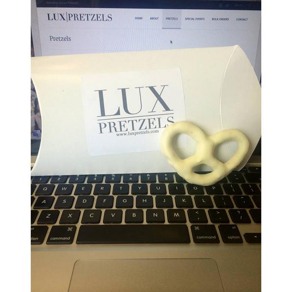 Celebrating #Friday with some #LuxPretzels in the office!