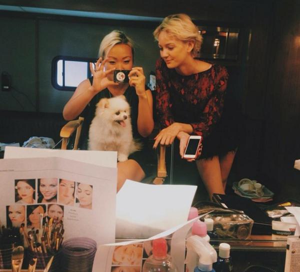 SandraPersing's tweet image. This is happening! Hair &amp;amp; makeup! #picathepom #vogue #piperlime shoot in nyc chelsea.
