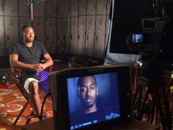 NBA's tweet image. #USABMNT Guard @John_Wall sits down to talk about his @usabasketball experience.