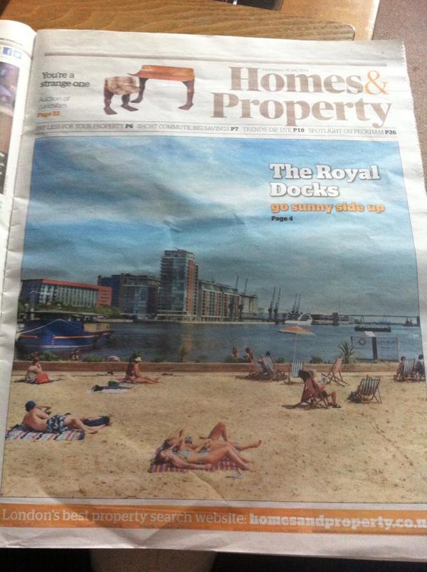 Smile @wakeupdocklands & @oilerbar  you're in the @standardnews! Great spread on the #RoyalDocks #Newham #ukhousing