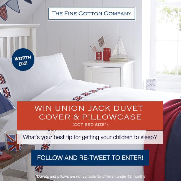 #WIN a Union Jack Bed Linen (cot-sized) <a href="/TheFineCottonCo/">TheFineCottonCompany</a>   Simply #RT &amp; #FOLLOW the #COMPETITION #GIVEAWAY