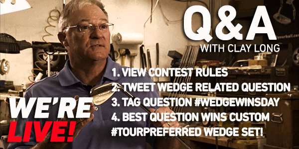 TaylorMadeGolf's tweet image. Ask Clay &amp;amp; be entered to win #TourPreferred Wedges! Please Retweet &amp;amp; See Rules: bit.ly/AskClayRules #WedgeWinsday