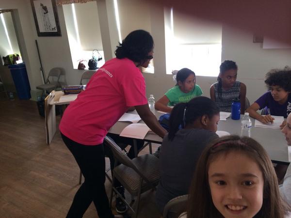 PwC Dallas office hosts an EYF session with a local summer camp. #pwcsummerimpact