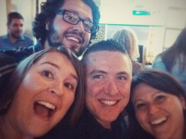 taliasfootsteps's tweet photo. All smiles at the @eatdrinktravels party! "@Iva_Muah: #EDTparty woohooo! http://t.co/idDEjCrKMP" @beeracademyTO