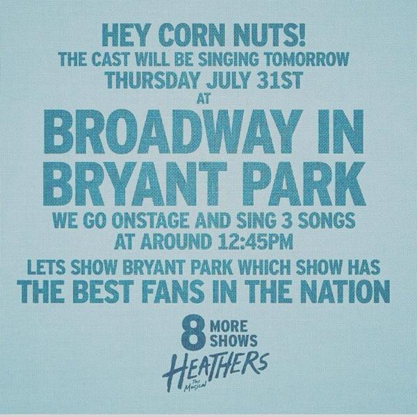 queensofnyc's tweet image. for any corn nuts who live in/near NYC. @HeathersMusical