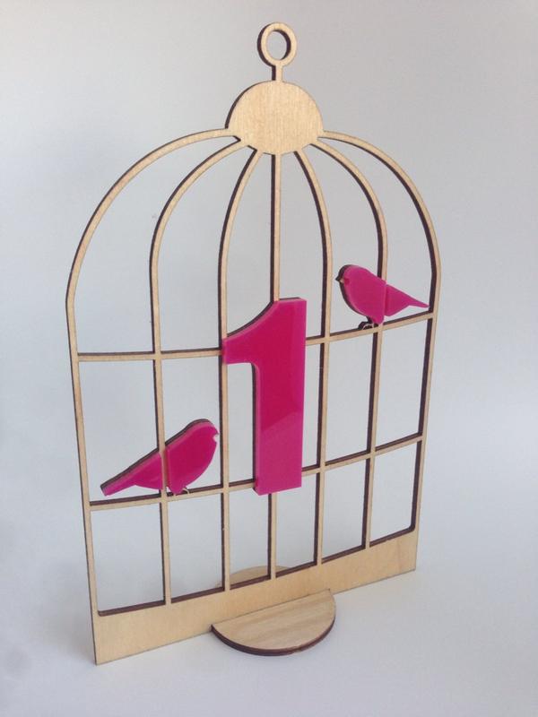 There's also these adorable matching bird cage table numbers #weddinghour bit.ly/SO79nn