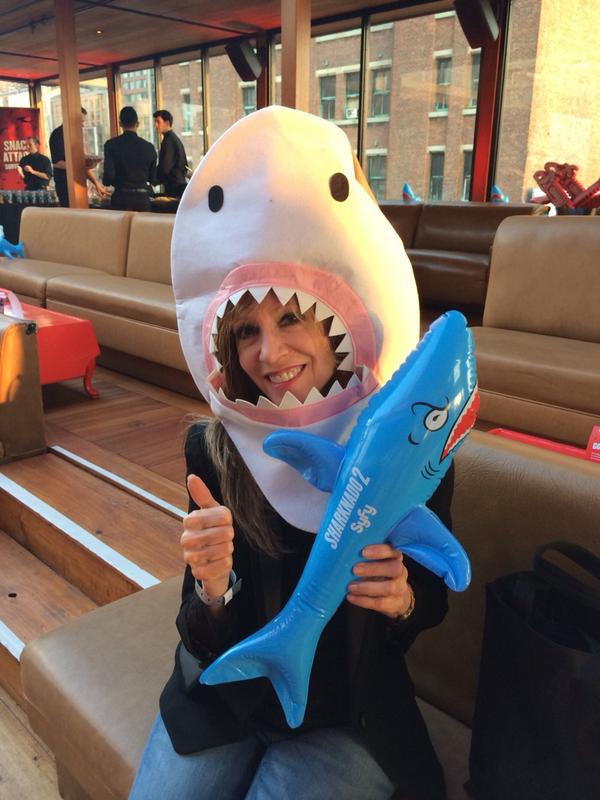 lisag30D's tweet image. Excited for #sharknado2 screening party. @syfytv Waiting for @Bronk. @Sternshow
