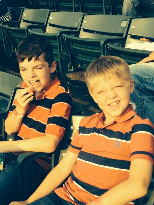 JeffSpiess's tweet photo. #TribeTown  Aaron &amp; Landon lovin' first trip to the Tribe http://t.co/C3QlWih40a