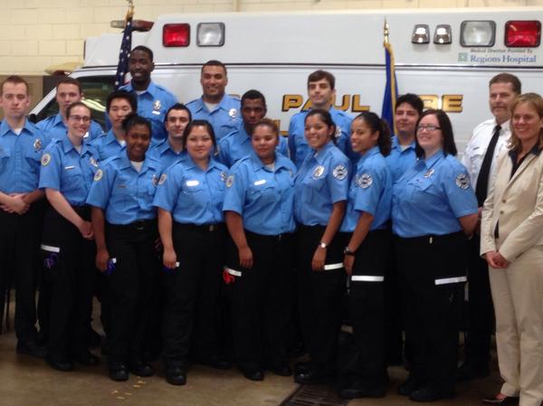Thrilled to congratulate the cadets of the St Paul EMS academy. Very grateful today for our first responders