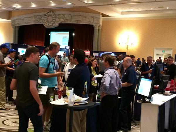 KrystalGuerra's tweet image. Reception tonight is poppin, come by #Attask in Sea World and get a free tee and enter to win a Jambox! #agile2014