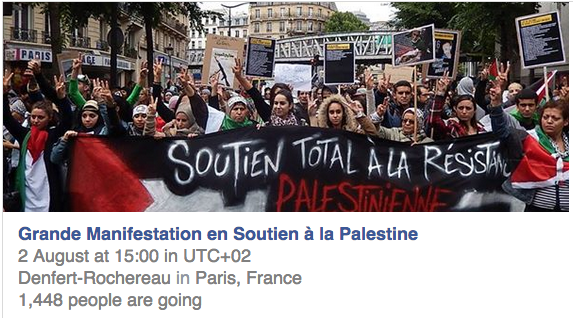 PARIS Grande Manifestation en Soutien à la Palestine
2 August at 15:00 in UTC+02
Denfert-Rochereau in Paris, France