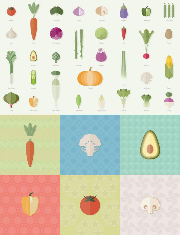 yanqian0302's tweet image. @KevinCdnc I&apos;m here for the contest! This is a set of vegetable illustrations I did for fun recently. #rocketdesign