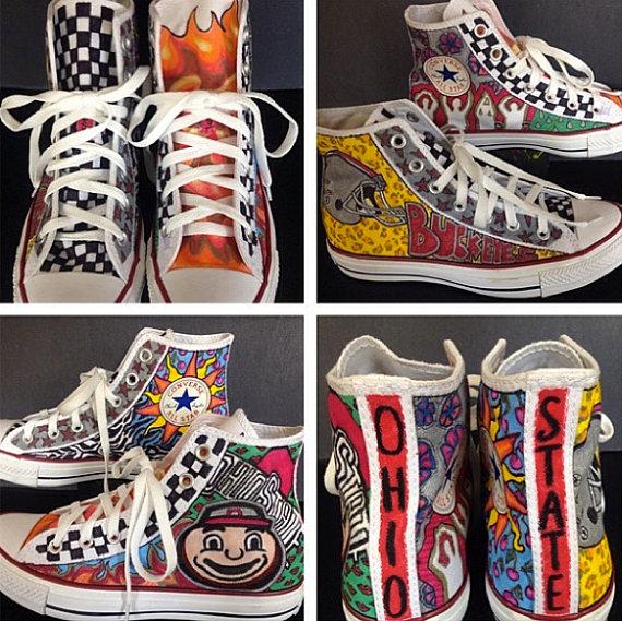 ohio state converse sneakers