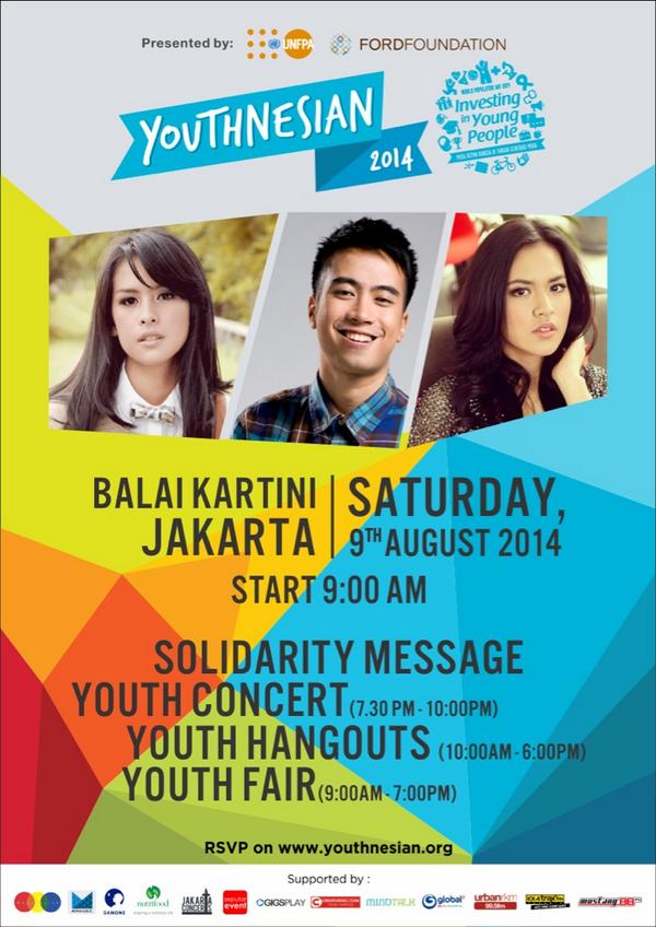 Anggimrizqi's tweet photo. @mahanaLive: Youth Hangout on Sat, Aug 9th 10am-6pm #Youthnesian by UNFPA &amp; Ford Foundation. http://t.co/ZTiFfCHOJe http://t.co/5FWVK8wiNR