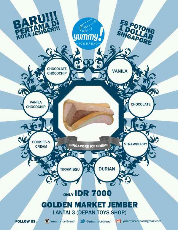jembercoret's tweet photo. DENGAN 8 VARIAN RASA!! @yummyicebread kini hadir di GM lt.3 serrbuuu!! :))) http://t.co/TMz96MCdbA