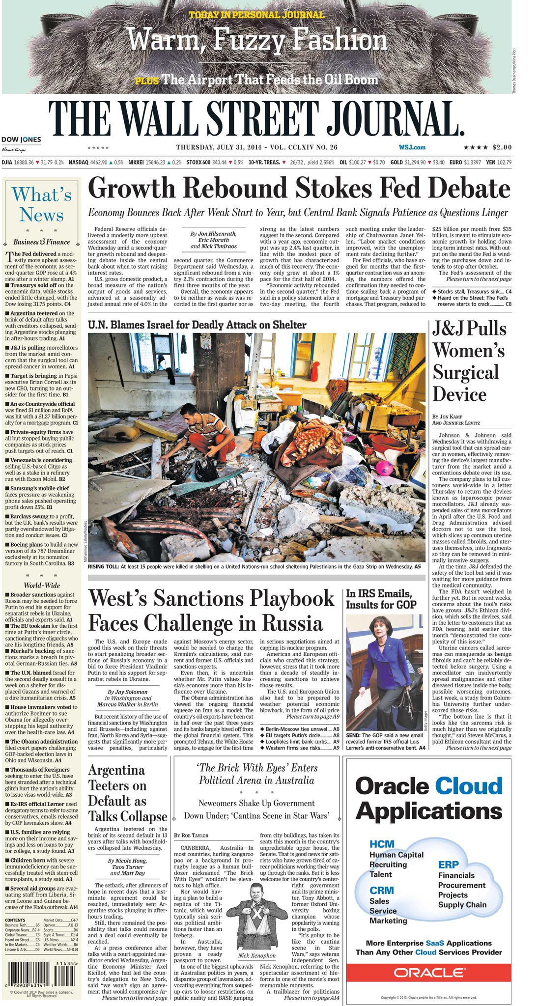 The Wall Street Journal on Twitter "Check out today's Page One stories