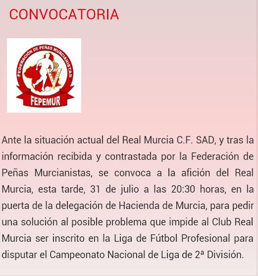 Murciamaniacos's tweet image. Hoy concentración en la puerta de Hacienda (Gran Via) a las 20:30h. ¡No faltes! ¡Lucha!  #SOSRealMurcia #Murcia