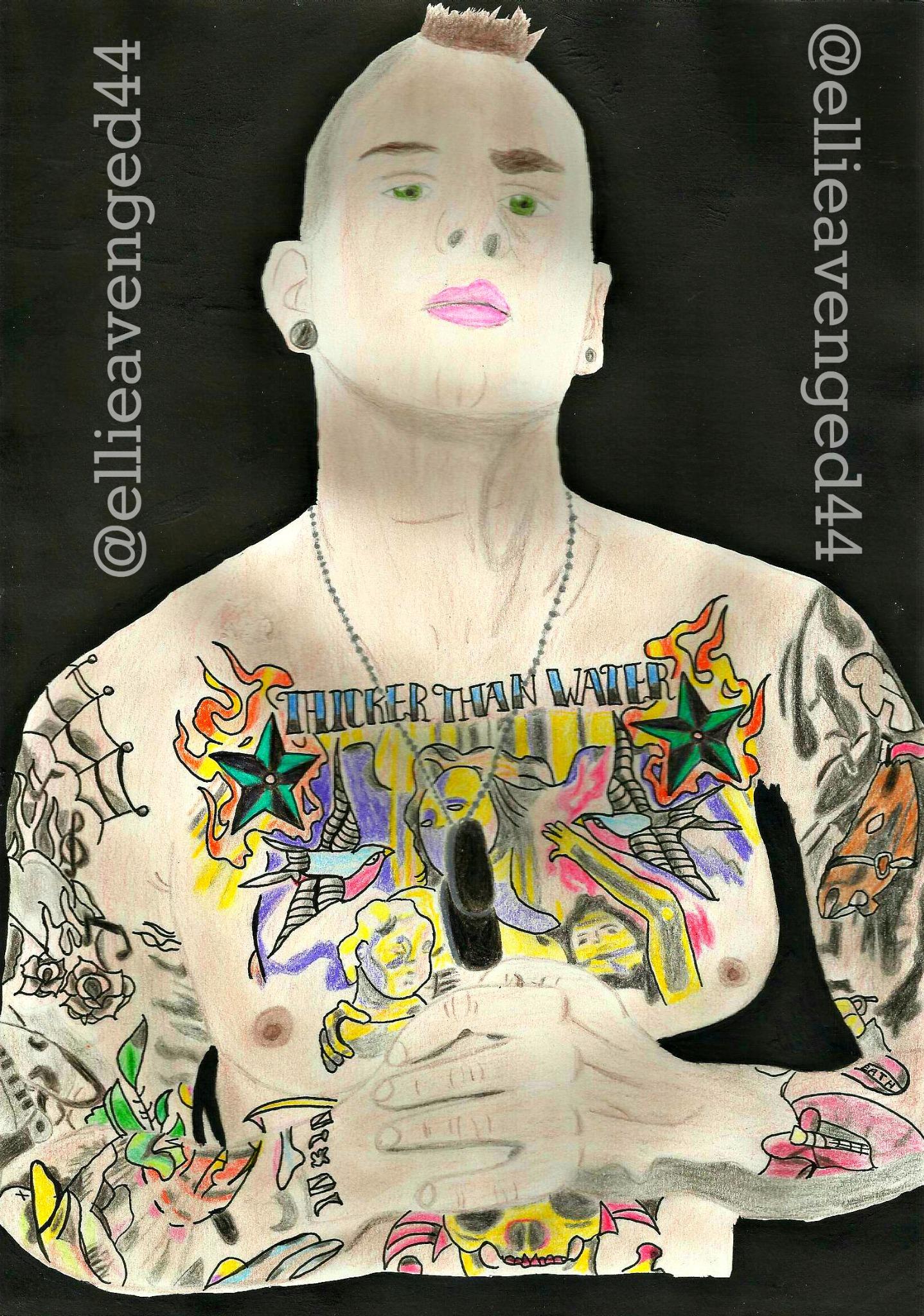 My drawing of M. Shadows that I did for his birthday. Happy Birthday Matt! 