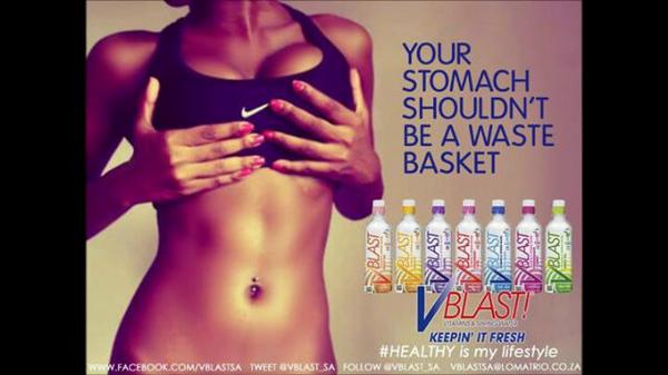 VBlast_SA's tweet photo. Your stomach shouldn't be a waste basket! Think before you drink! Retweet if you agree! #drinkvblast #zerobadALLGOOD http://t.co/w0GplYQ3mT